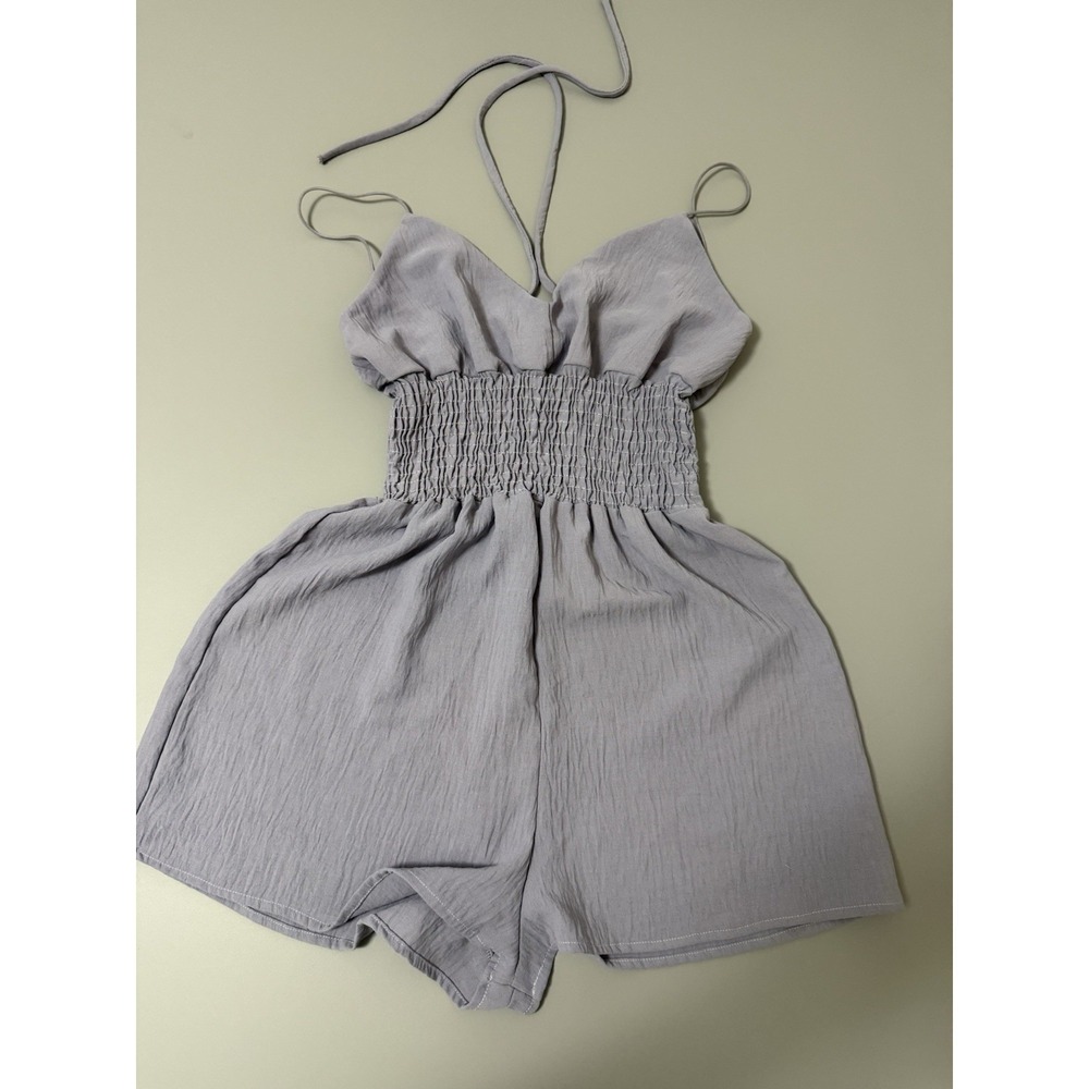 I JOAH Purple Smocked summer‎ Romper woman's size XXS. Q13